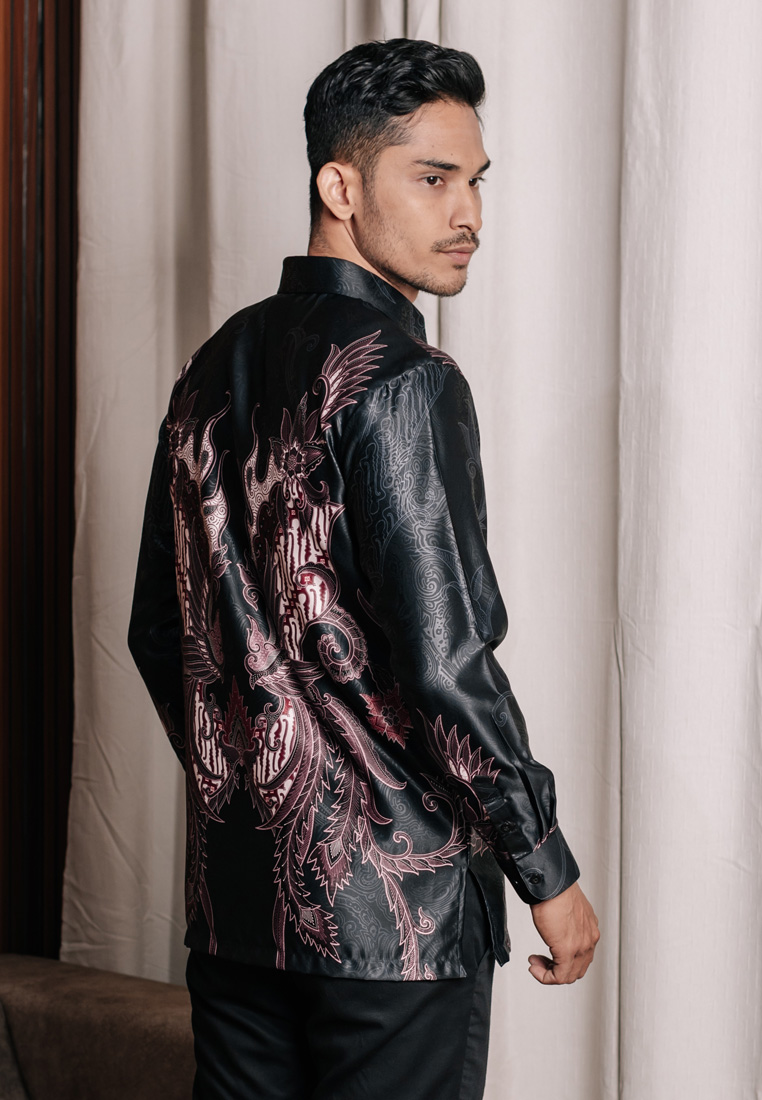 Hadinata Batik Pria Kemeja Panjang Furing Semi Sutra Tanwira Tar-2